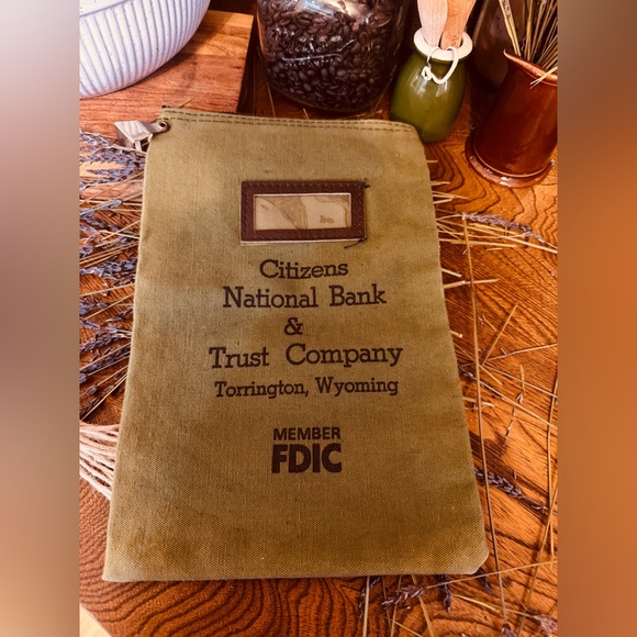 Other - vtg canvas money bag Citizens National Bank & Trust Company Torrington, Wyoming.